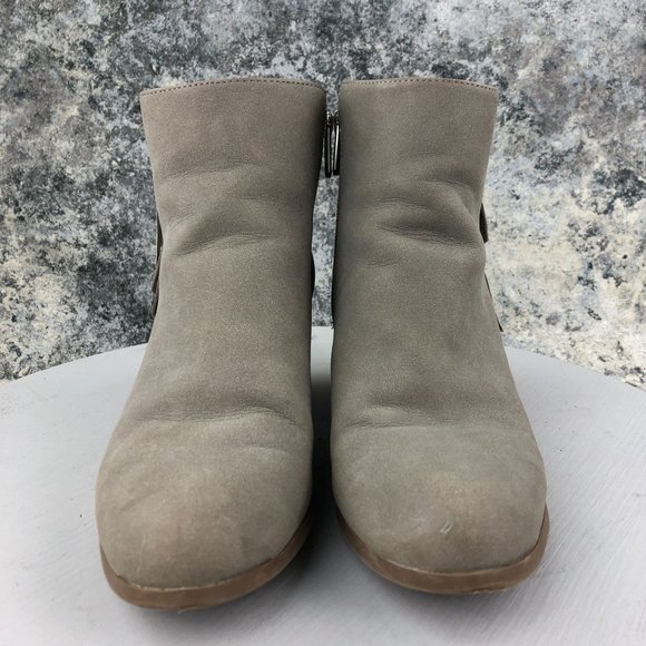 Circus Sam Edelman Women's Size 10M Lennon Grey Leather Fringe Ankle Booties - Picture 2 of 14